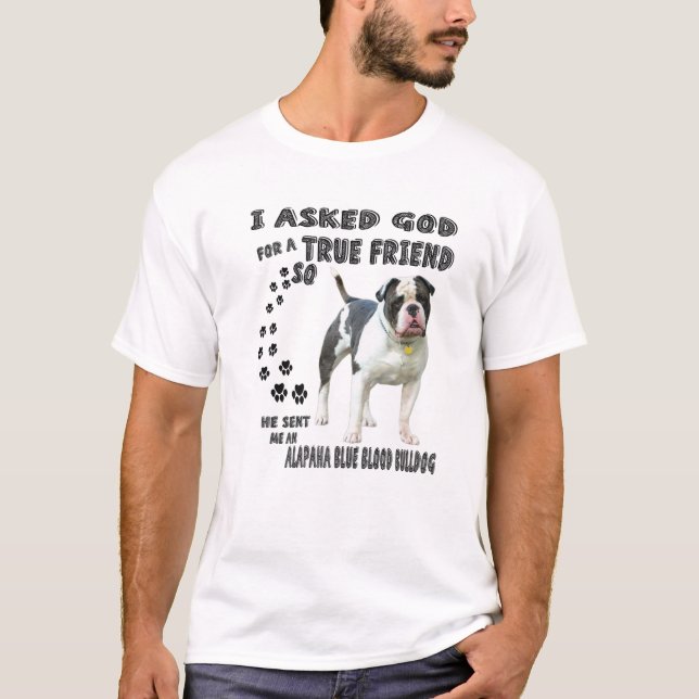 Alapaha Blue Blood Bulldog Quote Mamma Pappa Costu T Shirt (Framsida)