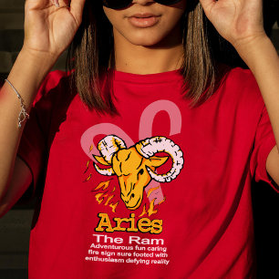 Ålar Ram zodiac astrologisk mörk t-shirt