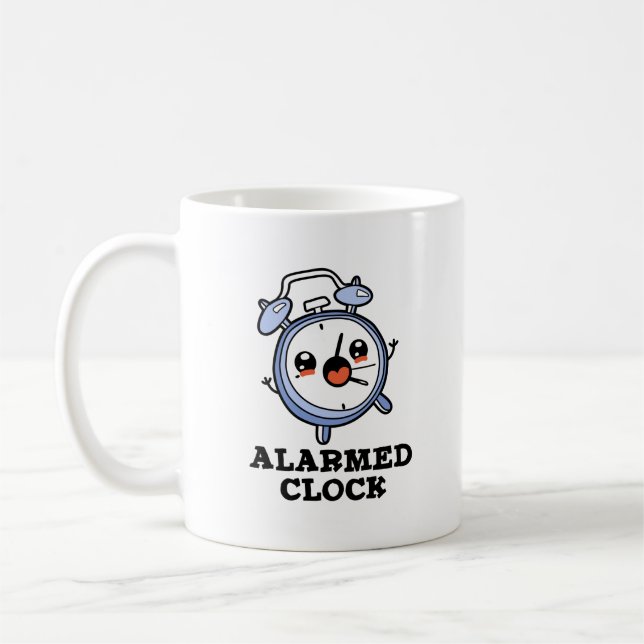 Alarm Clock Funny Alarm Clock Pun Kaffemugg (Vänster)