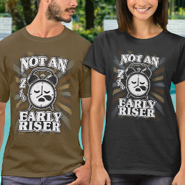 Alarm Clock Retro Grunge Funny Quote Typography T Shirt