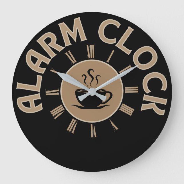 ALARM CLOCK RETRO MORNING COFFEE ÄLSKARE STOR KLOCKA (Framsida)