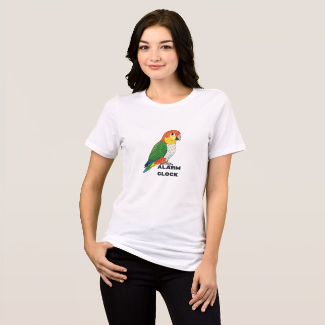 Alarm Clock Sun Conure – Loud Parrot Design T Shirt (Framsida Full)