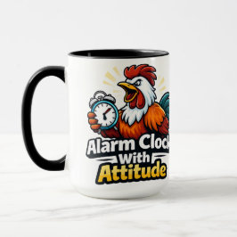 Alarm clock with attitude, roaster quote. mugg