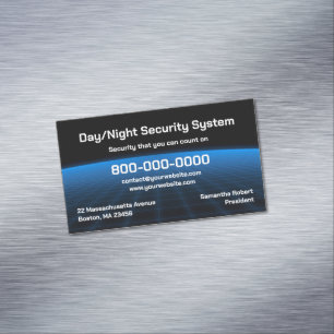 Alarm Security Tech Magnetiska Visitkort