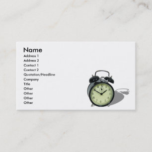 AlarmClockCard namn, adress 1, adress 2, lurar… Visitkort