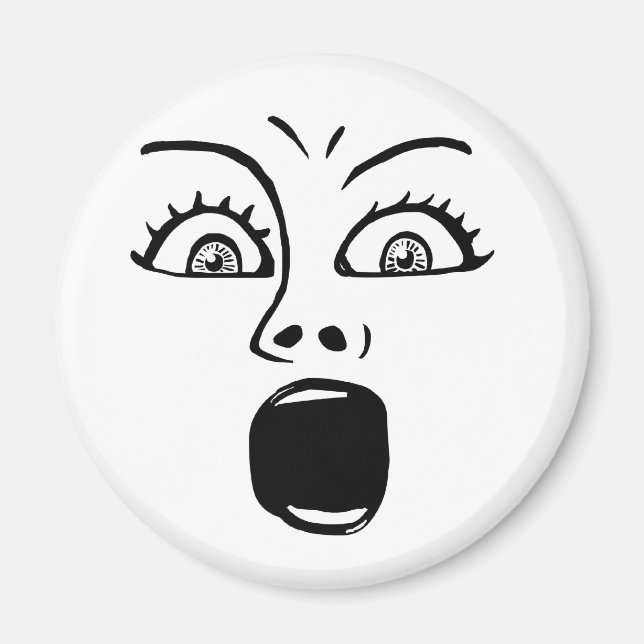 ALARMED! -Vit Magnet (Framsidan)