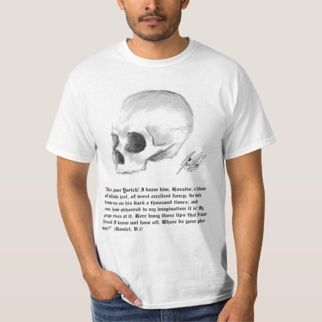 Alas fattiga Yorick! Tee Shirt (Framsida)