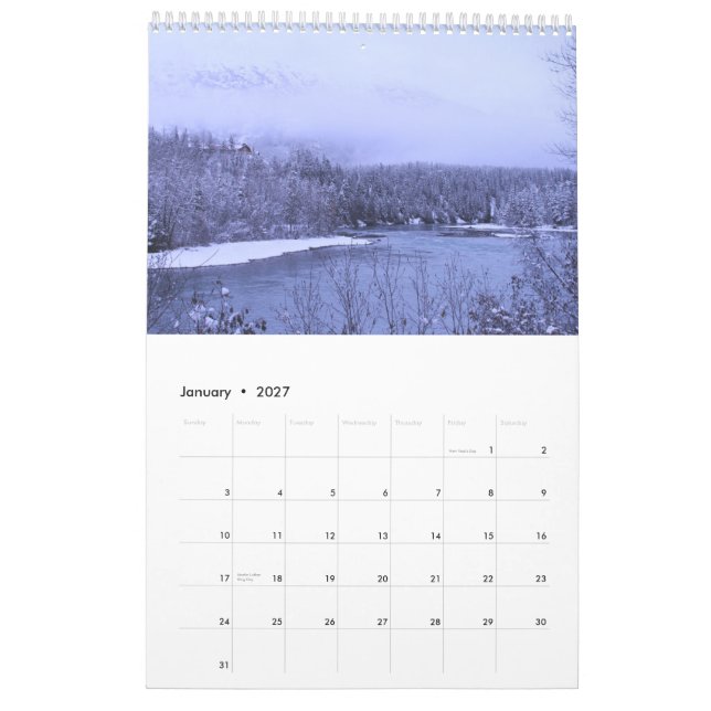 Alaska 2011 kalender (Jan 2027)