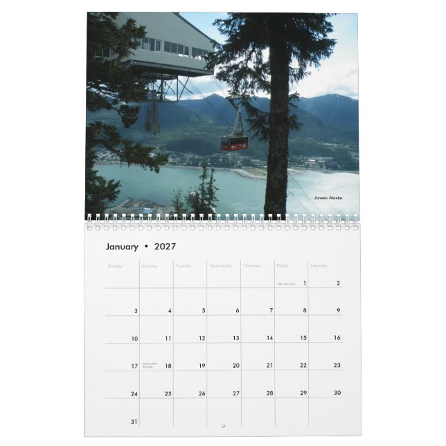 Alaska 2012 kalender (Jan 2027)