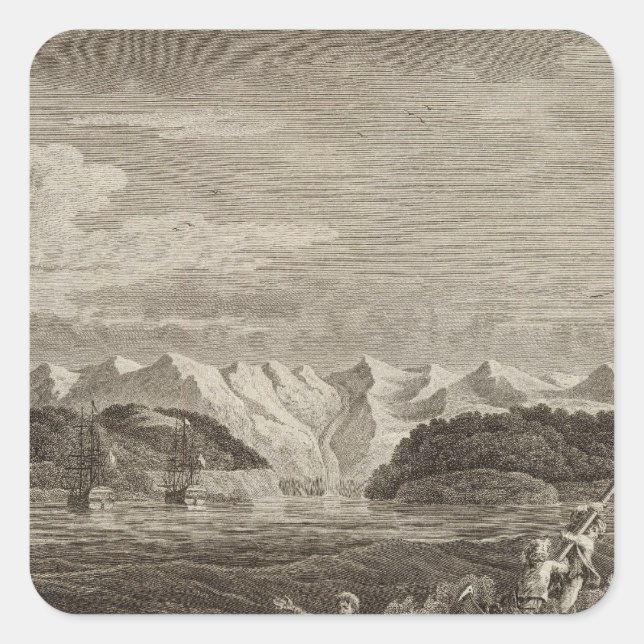 Alaska 5 fyrkantigt klistermärke (Framsida)