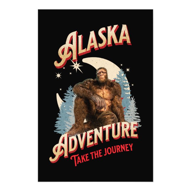 Alaska Adventure. Take the Journey Bigfoot Fototryck (Framsidan)