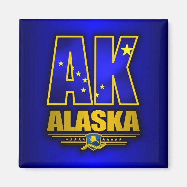 Alaska (AK) Magnet (Framsidan)