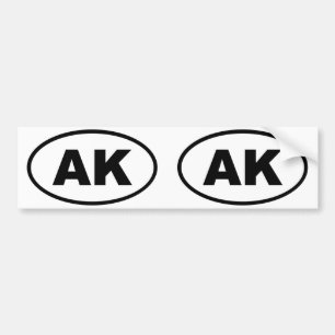 Alaska AK oval Bildekal