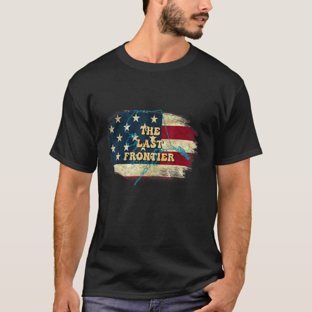 Alaska Ak Us Flagga Motto Pul T Shirt (Framsida)