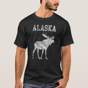 Alaska Alaska Wildlife Moose Aurora Borealis The T Shirt