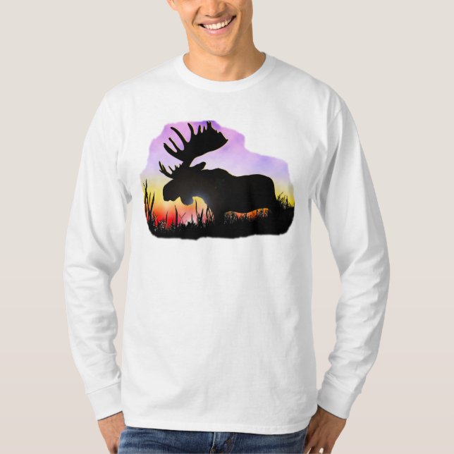 Alaska älg Sillouette T-shirt (Framsida)