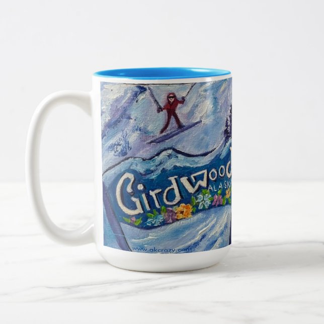 Alaska Alyeska/Girdwood 15oz tvåfärgad mugg (Vänster)