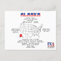 Alaska American State på karta och användbar infor