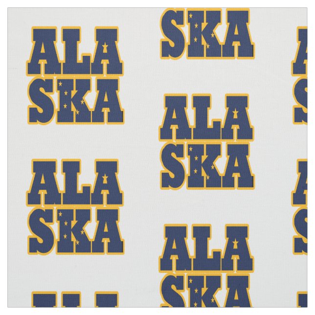 Alaska amerikanstatlig flagga tyg (Provkarta)