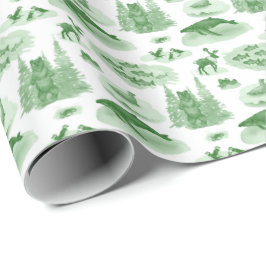 Alaska Animal Toile (Emerald Green) Presentpapper