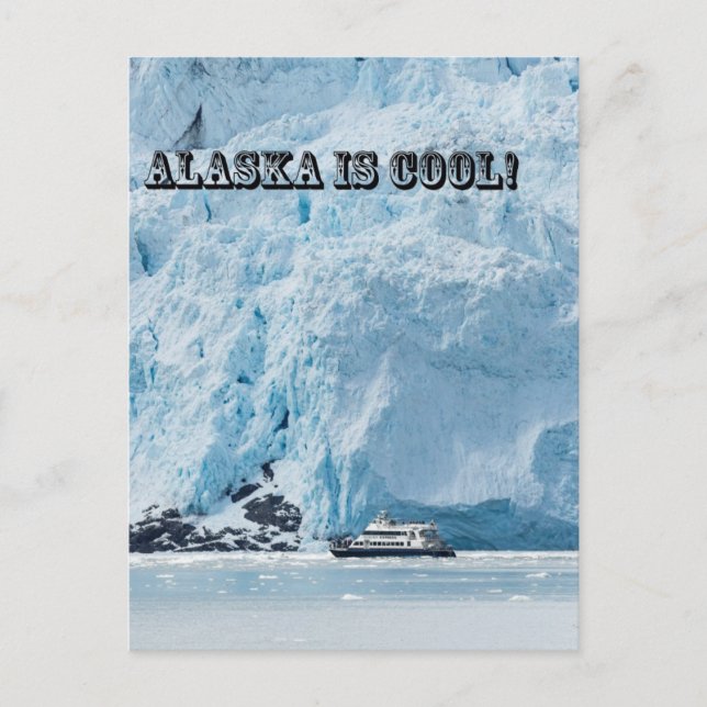Alaska är coolt! vykort (Framsida)
