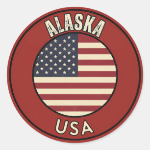 Alaska-äventyr - Den sista frontens present Runt Klistermärke