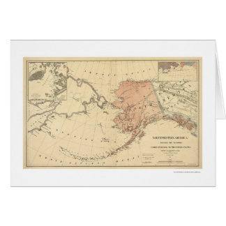 Alaska avstod vid den Ryssland kartan 1867 Hälsningskort