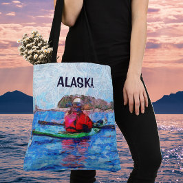 Alaska Barenoff-öarna Kayaking Painterly Tygkasse