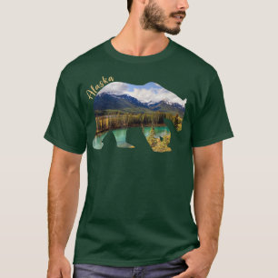 Alaska Bear - Grizzly Bear with Alaska Mountains39 T Shirt