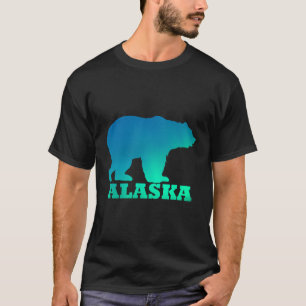 Alaska Bear Northern Ljus Aurora Borealis Nature T Shirt