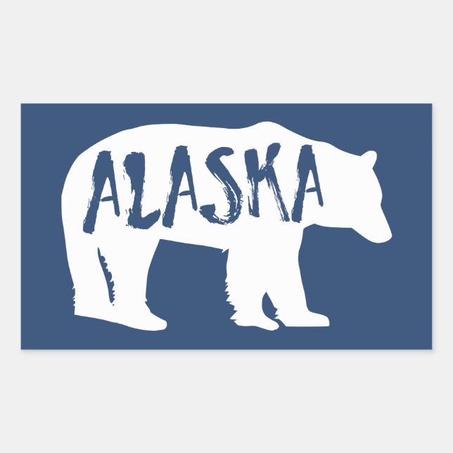 Alaska Bear Rektangulärt Klistermärke (Framsida)