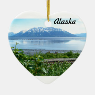 Alaska berg längs den Turnagain armen Julgransprydnad Keramik