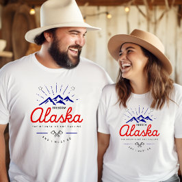 Alaska-bergen ropar Jag måste gå Ljus färg T Shirt
