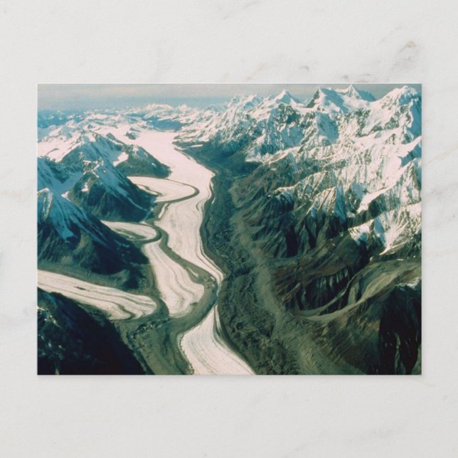 Alaska bergskedja - Flygbild Vykort (Framsida)
