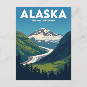 Alaska Bergslandskap Vykort