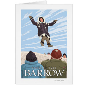 Alaska Blanket Toss - Barrow, Alaska Hälsningskort