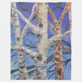 Alaska Blue Birch Fleece Blanket