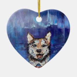 Alaska Borealis Valp Ceramic Ornament