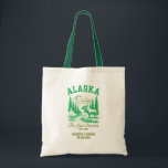 Alaska Bröllop Welcome Gift Bridesmaids, Guests Tygkasse<br><div class="desc">Ge hälsar gästerna med detta vackert designade välkomstpåse av Alaskematade bröllop ett minnesvärt och tänksamt välkomnande. Med en snyggt av Alaskas tillstånd är väskan en perfekt för att hålla upp lokala behandlingar, färdkort eller mysiga gåvor till dina gäster. Vare sig du säger "jag gör" under norra ljus, nära en glaciär,...</div>