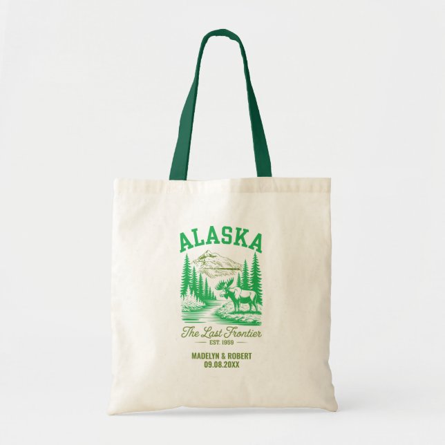 Alaska Bröllop Welcome Gift Bridesmaids, Guests Tygkasse (Framsidan)