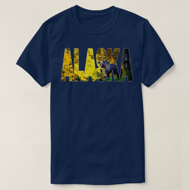 ALASKA Brown Bear på Hunt USA TShirt T Shirt (Design framsida)