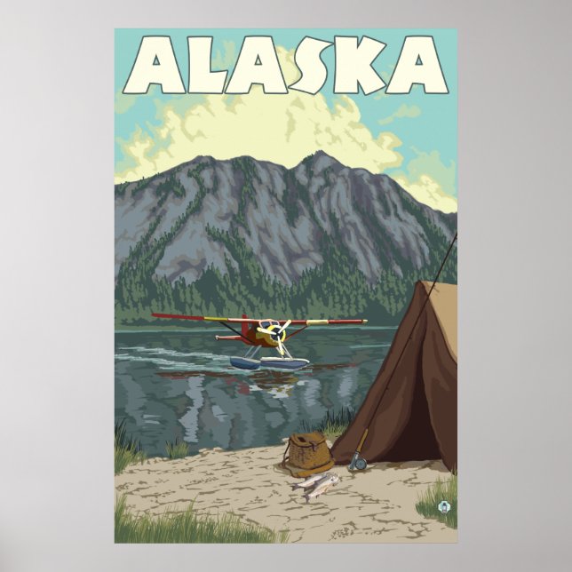 Alaska - Bush Flygplan och Fishing Poster (Framsidan)