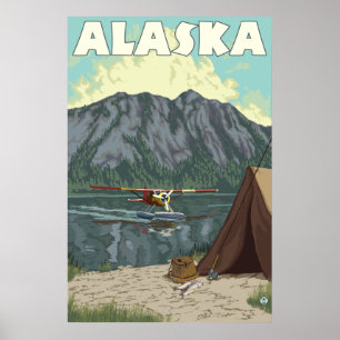 Alaska - Bush flygplan och fiske Poster