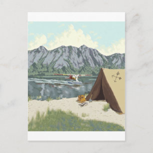 Alaska Bush Flygplan och Fiske Resa Vykort