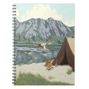 Alaska Bush Flygplan och fiskeresor Anteckningsbok Med Spiral