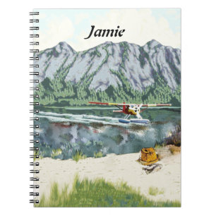 Alaska Bush Flygplan och fiskeresor Anteckningsbok Med Spiral