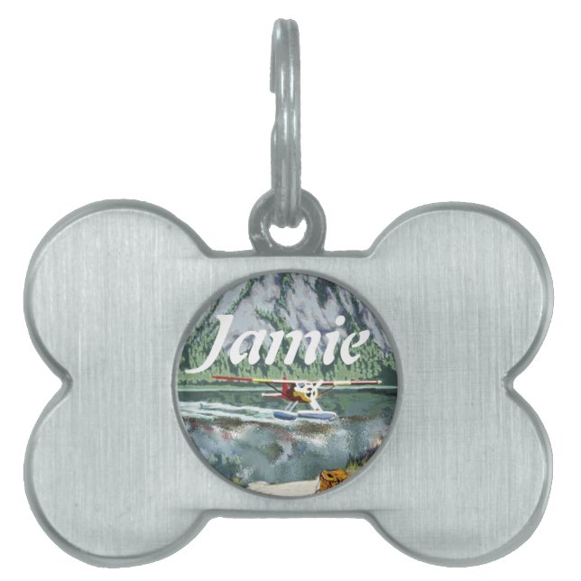 Alaska Bush Flygplan och fiskeresor ID-bricka Husdjur (Framsidan)