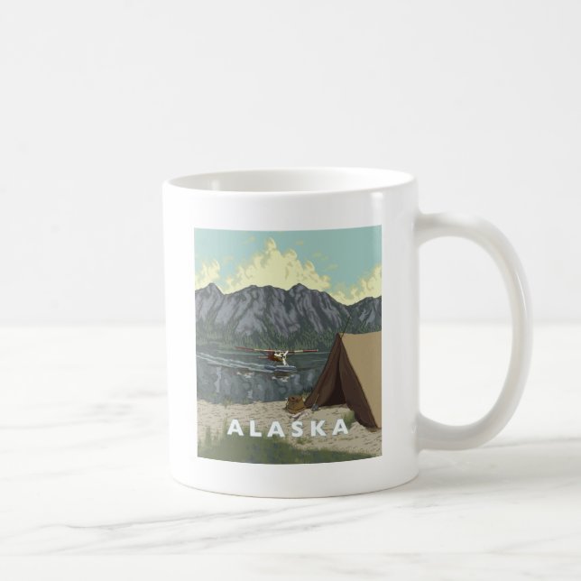 Alaska Bush Flygplan Souvenirs Kaffemugg (Höger)