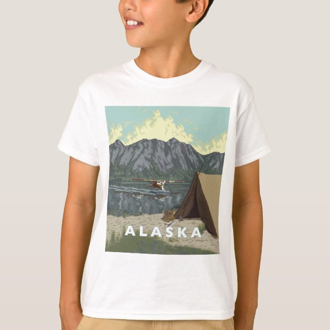 Alaska Bush Flygplan Souvenirs Tee (Framsida)
