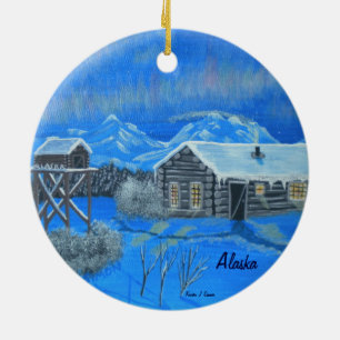 Alaska Bush hemman Julgransprydnad Keramik